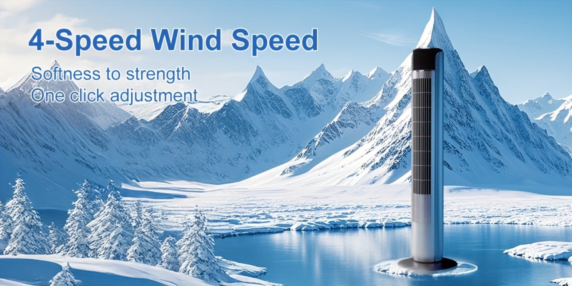 Bladeless Tower Fan 36 Inch | Remote Control, 5-Speed Settings & 4 Operating Modes, Whisper-Quiet 28dB, 12-Hour Timer, Oscillating Standing Fan for Home, Bedroom & Office ¨C Titanium Gray & Black