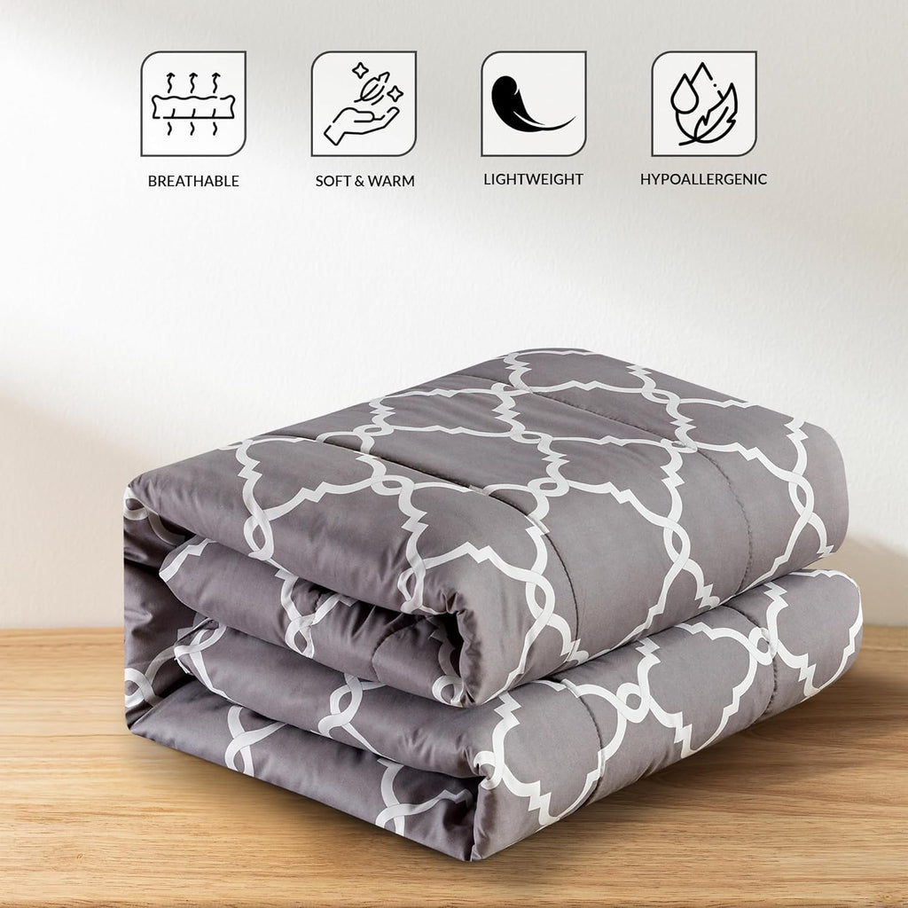 5-Piece Comforter Set ¨C Down Alternative Reversible Quilted Bedding with Bed Skirt & Pillow Shams, Twin Queen King, All Seasons ¨C 13 Colors