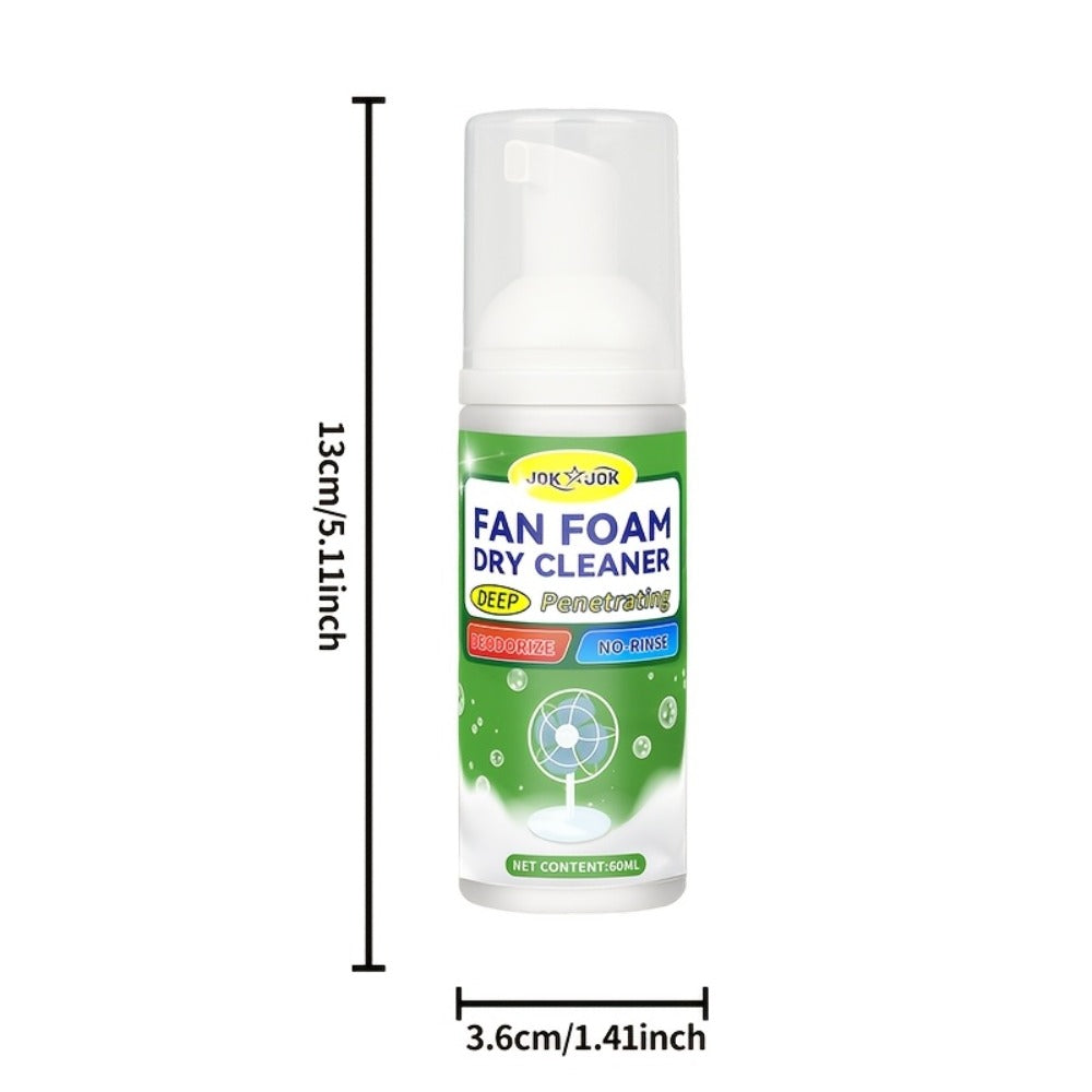 Fan Cleaner Spray Deep Cleaning Maintenance for Fan Blades Grilles Motor Internal Components Reduces Dust Adhesion for Desktop Ceiling Floor Fans Air Conditioner Equipment with Cleaning Towel 2.03oz