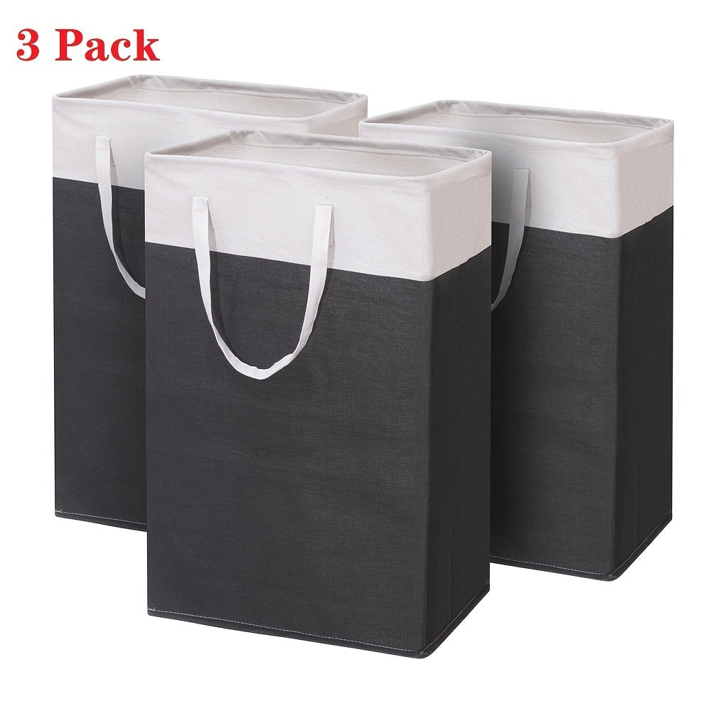 Collapsible Laundry Hamper with Lid ¨C 22.45 Gallon Large Foldable Laundry Basket Bin for Clothes, Bedroom Organizer & Toy Storage ¨C Black, Gray, 1-Pack & 3-Pack Options