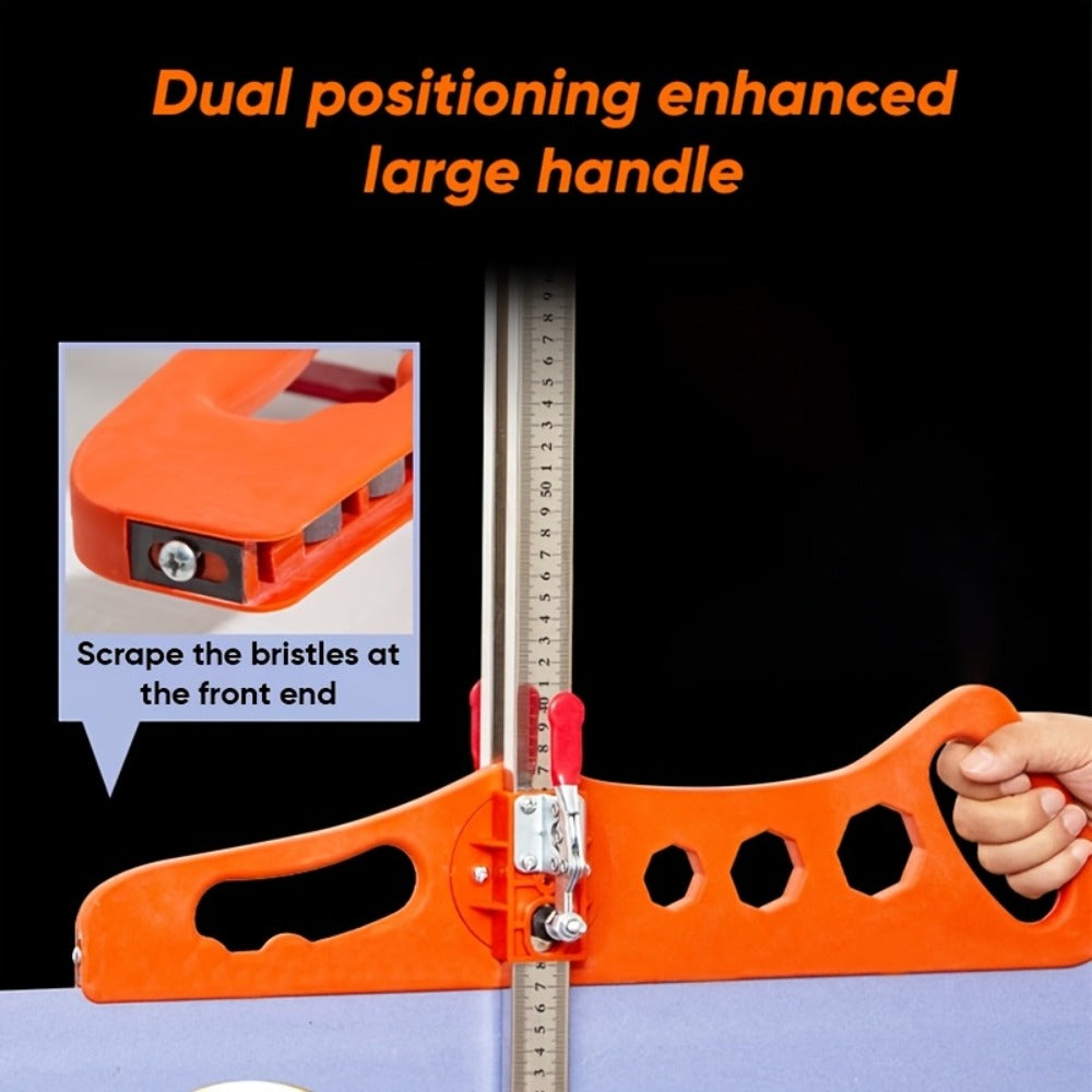 Drywall Scoring Knife 23-Wheel Foldable Gypsum Board Cutter with Adjustable Guide & Ergonomic Handle ¨C Manual Precision Cutting Tool for DIY Home Renovation Construction No Power Needed