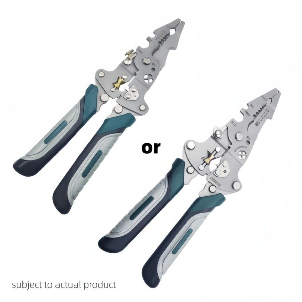 Wire Stripping Pliers 18-in-1 High Carbon Steel Foldable Ergonomic Electrician Tool Wire Stripper Cutter Crimper Puller for Home Electrical DIY Repair