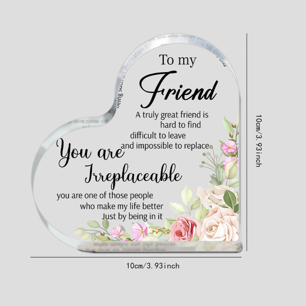 Sunflower Acrylic Friendship Gift for Women ¨C Bestie Birthday Christmas Thank You Present Unbiological Sister BFF Keepsake