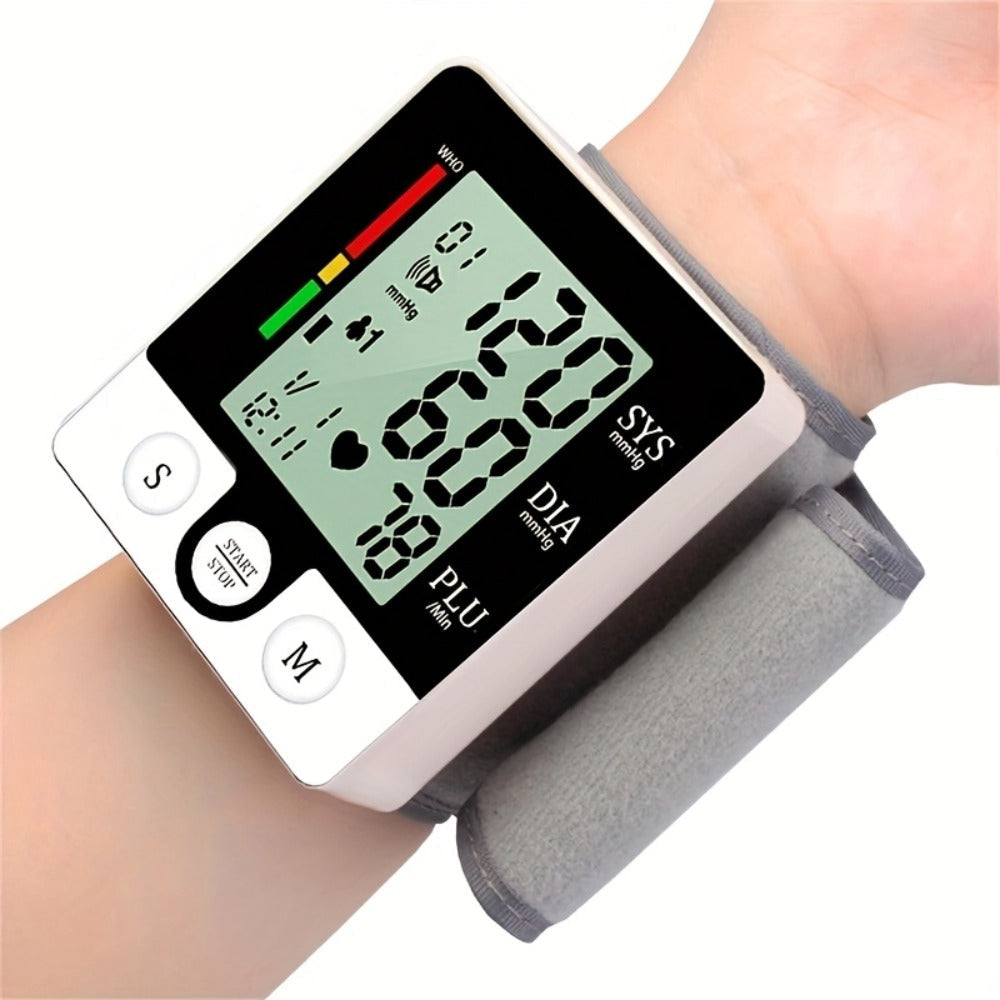 Wrist Blood Pressure Monitor Rechargeable - Digital BP Monitor with Large LCD, Voice Broadcast, 2¡Á99 Memory & USB Charging, Portable Wrist Cuff for Home & Travel, Optional Bundle with Pulse Oximeter