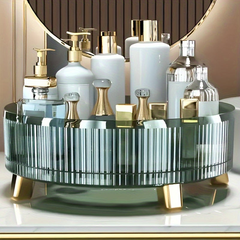 360¡ã Rotating Makeup Organizer Large Capacity Spinning Cosmetic Storage Tower for Vanity Bathroom Kitchen Countertop Perfume Lipstick Skincare Holder