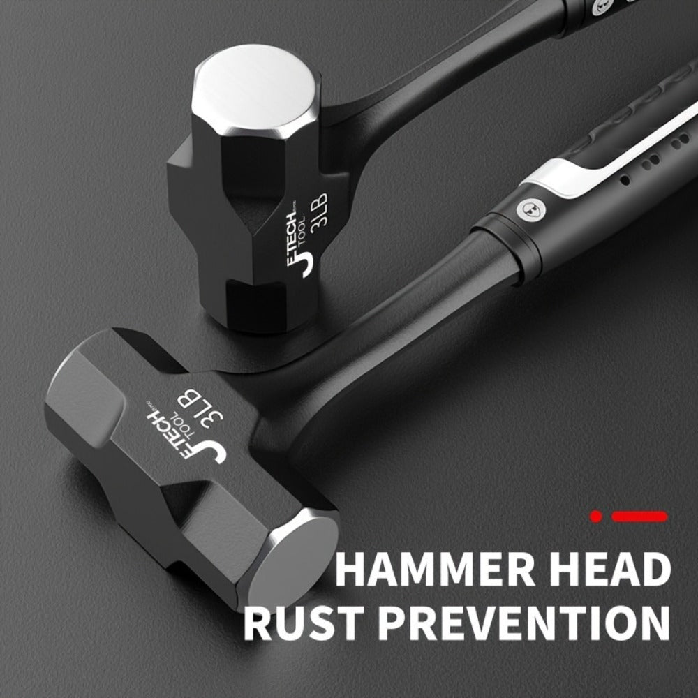 Octagonal Hammer 2/3/4 LB ¨C Heavy-Duty Non-Slip Handle, Professional Masonry & Demolition Sledge Hammer for Stone, Concrete, Construction & DIY Home Projects