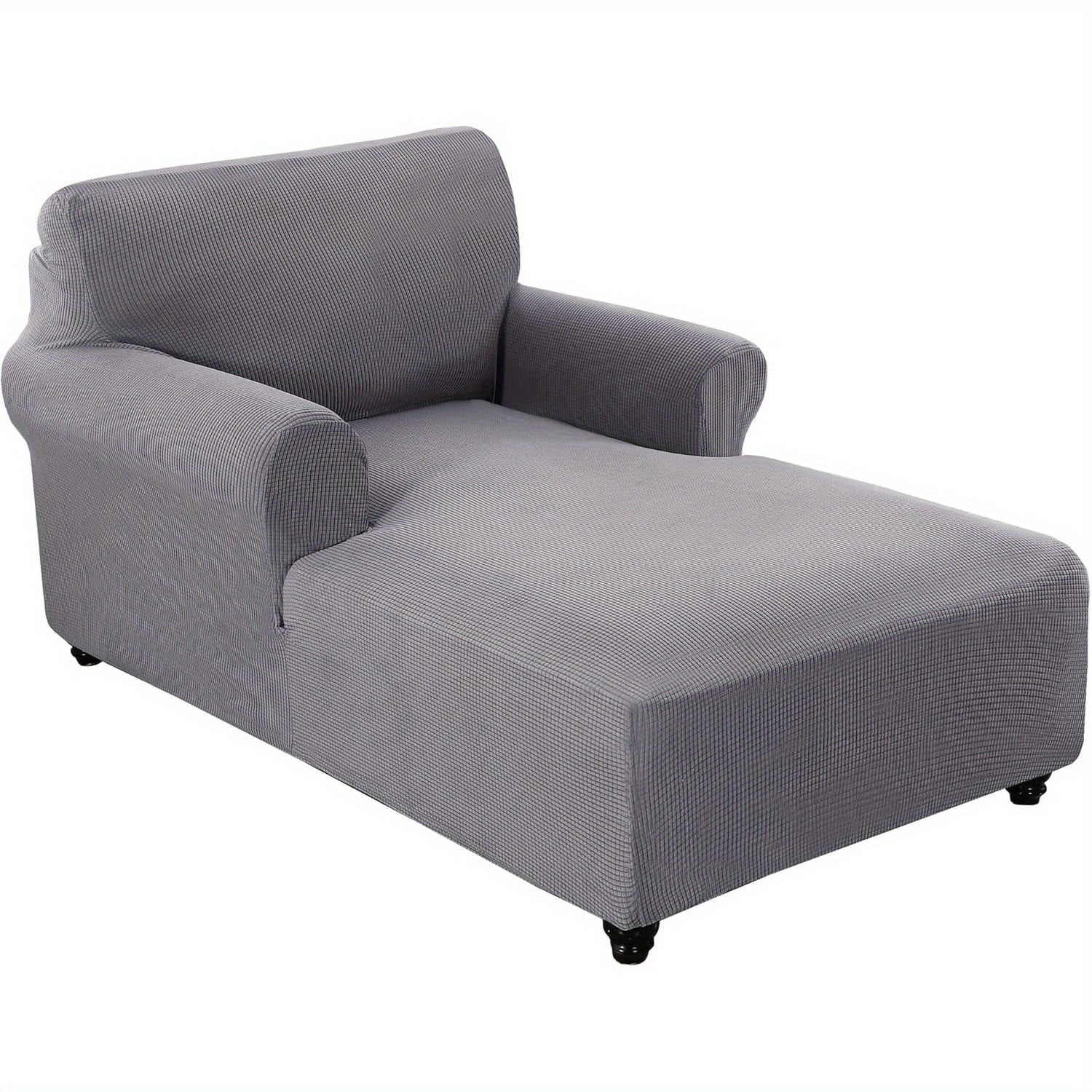 Chaise Lounge Cover Stretch Slipcover Jacquard Fabric Chair Sofa Protector for Living Room Bedroom Machine Washable Multi-Color