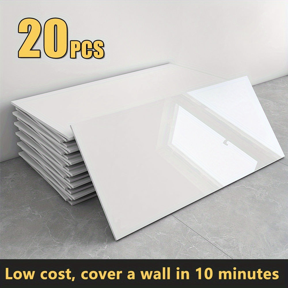 Peel and Stick Marble Wall Tiles - Self-Adhesive Waterproof Backsplash Panels for Kitchen Bathroom Living Room, Easy Install DIY Wall Sticker Decor (23.62¡±x11.81¡±, 20/40 Pack)