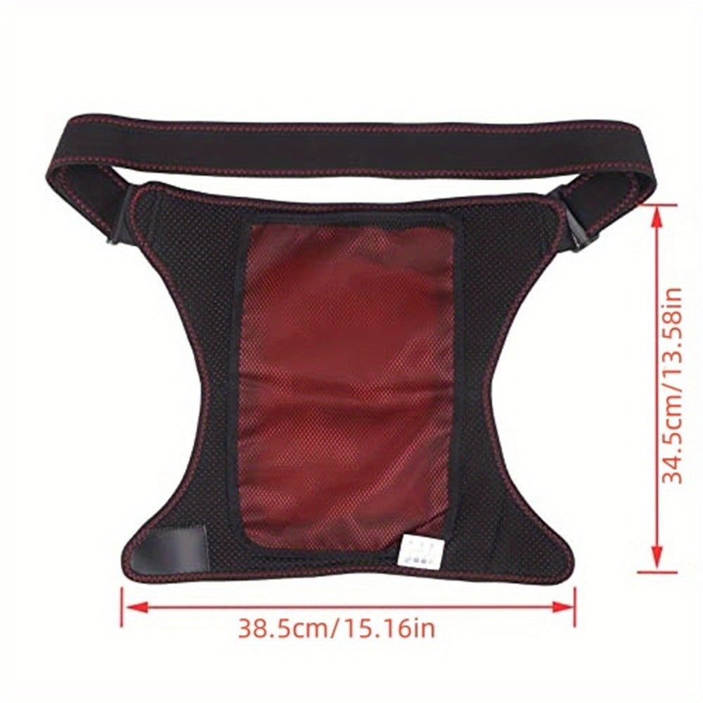 Heated Hip Brace USB Electric Heating Pad with 3 Vibration Massage Modes Hip Pain Relief Wrap Belt for Women Men Sciatica Arthritis SI Joint Lower Back Therapy