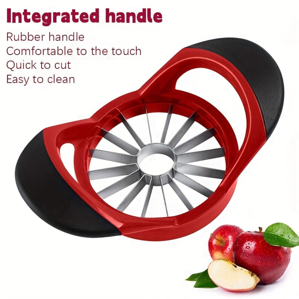 Apple Cutter Slicer 12-Blade Large Ultra-Sharp Stainless Steel, One-Press Core Remover Divides into 12 Pieces, Rust-Resistant Fruit Cutter for Apples Pears, Kitchen Gadget for Family & Meal Prep