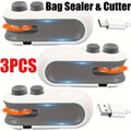 Bag Sealer Handheld Heat Sealer 3-Pack ¨C USB-C Rechargeable 2-in-1 Magnetic Food Sealer with Cutter, Snack Bag Resealer for Plastic Bags, Kitchen Food Freshness, Home & Outdoor Use