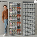 Over Door Shoe Organizer 40 Pockets - Heavy Duty Fabric Mesh Hanging Storage with Slip Hooks for Shoes, Cruise Ship Essentials, Closet, Utility Room & Locker - Space Saving Wall Door Organizer
