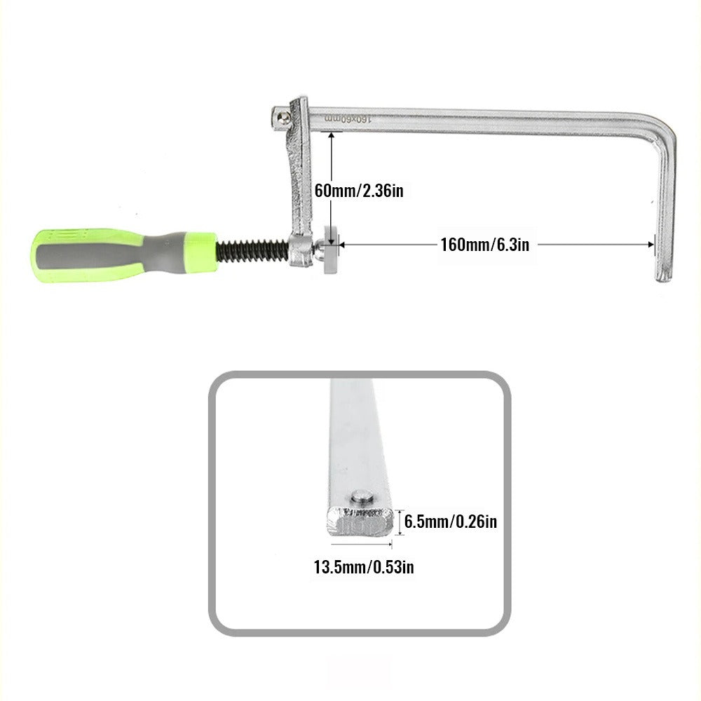 Track Saw Clamps 2pcs, Quick Adjust MFT Table Rail Clamps with Soft-Grip Handle, Compatible with Festool Track Saw Rail System, Woodworking Hold-Down Clamp for 19mm & 20mm MFT Holes
