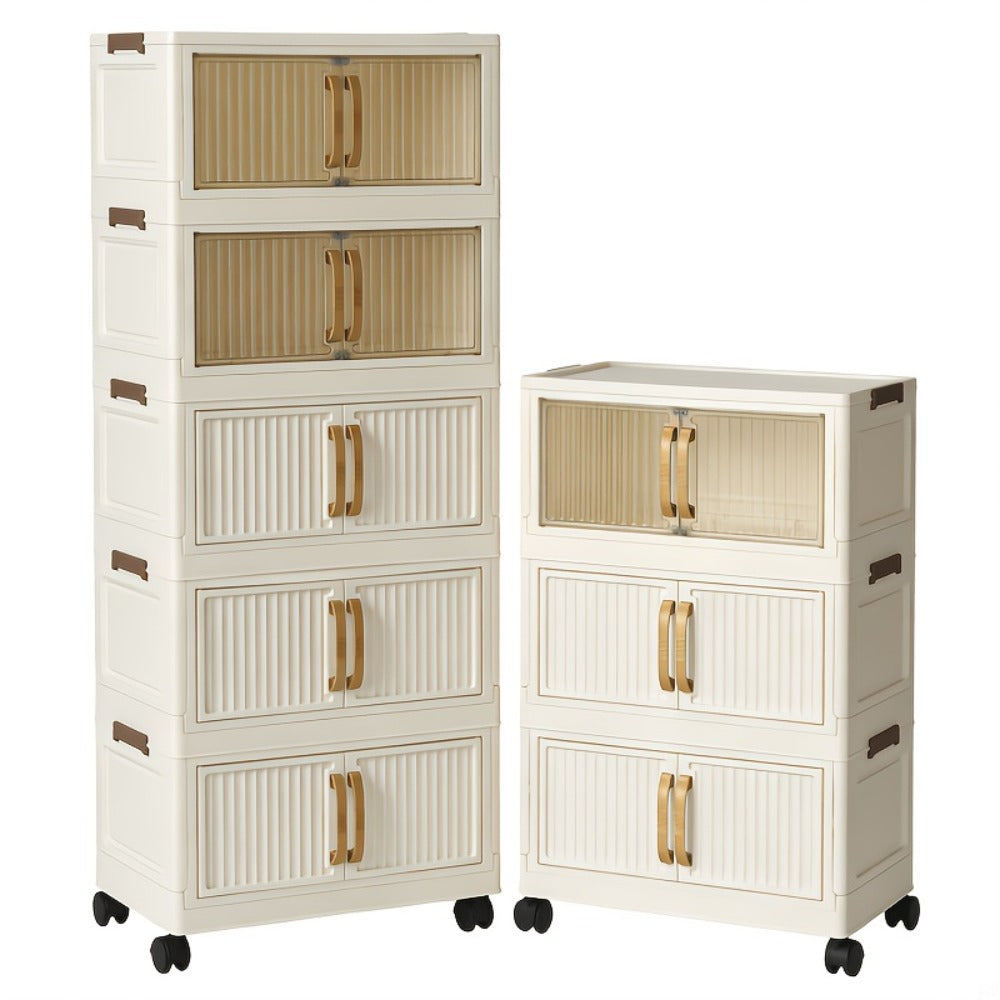 Shoe Cabinet Entryway Organizer ¨C Multi-Functional Foldable Storage Cabinet 3/5 Tier Large Capacity | Space-Saving Closet Organizer for Entrance, Corridor, Bedroom & Living Room | Sturdy & Easy Setup