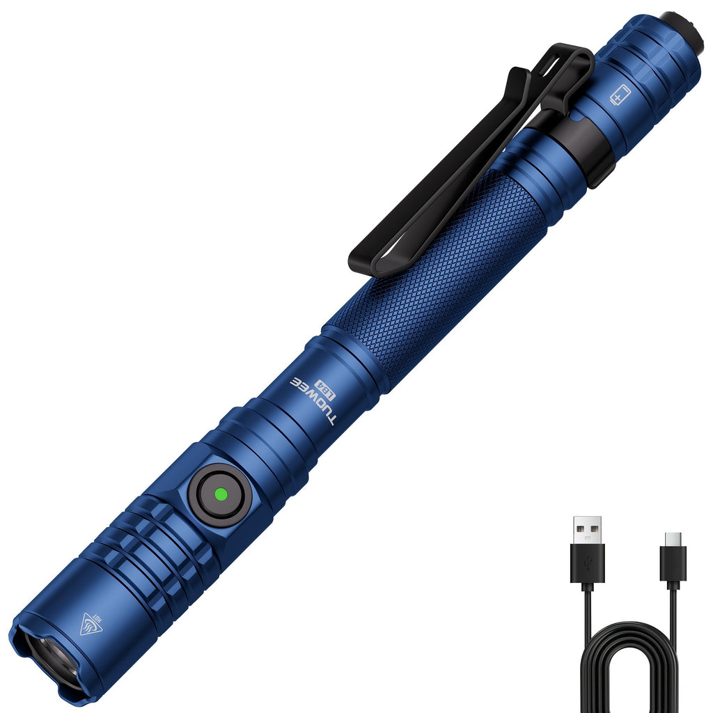 Tactical Penlight 1200 Lumen EDC Flashlight | High-Brightness Torch with Tail Switch Multi-Mode | Slim Pocket Light for Everyday Carry, Camping, Outdoor Activities & Work Lighting