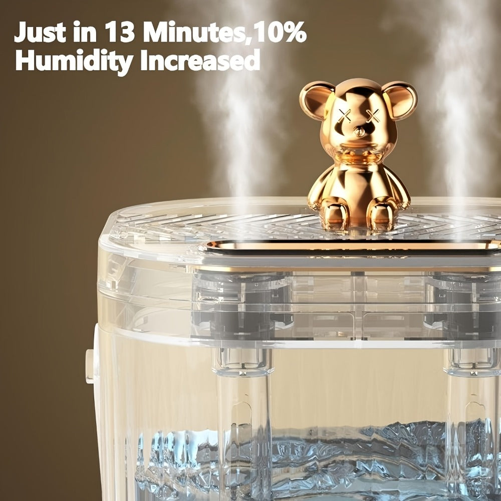 Cool Mist Humidifier for Bedroom & Large Room ¨C 2L Top-Fill, 40-Hour Runtime, 26dB Ultra-Quiet, Auto Shut-Off, Easy to Clean, Whole House Humidifier for Plants, Baby Room & Home, White & Green
