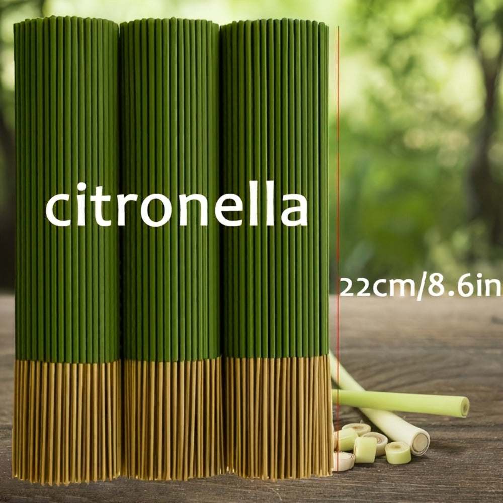 Lemongrass Incense Sticks 205 Pack ¨C 45-Minute Long Burn Aromatherapy Sticks for Yoga, Meditation & Relaxation, Outdoor & Indoor Use for Home, Garden, Camping, Pool & Holiday Decor