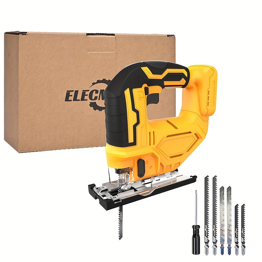 Cordless Jigsaw Compatible with DeWalt 20V Battery - Variable Speed 0-2700 RPM, 80mm Cutting Depth, LED Work Light, 0¡ã-45¡ã Bevel, 3 Orbital Settings for Wood Metal PVC Cutting