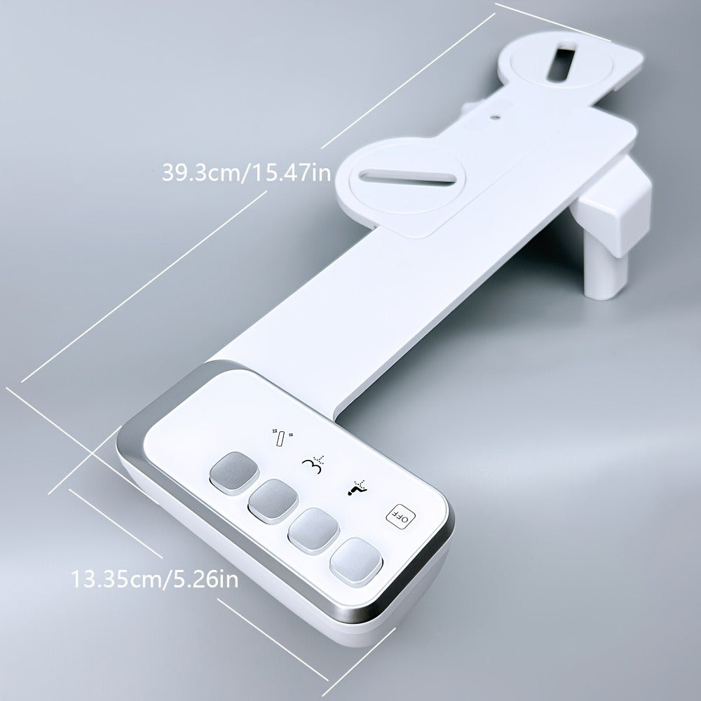 Bidet Toilet Seat Attachment ¨C Non-Electric Mechanical Bidet with Rear Wash, Adjustable Water Pressure, Self-Cleaning Nozzle, Brass T-Adapter & Metal Hose for US & Canada Toilets