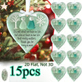 Acrylic Heart Friendship Ornaments 15 Pack ¨C Heart-Shaped Sea Hanging Decor with Inspirational Quote, Christmas Tree Ornaments, Car Charm & Best Friend Gift Set