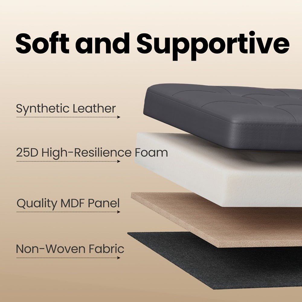 Storage Ottoman with Flip Top Lid 660lbs ¨C Foldable Faux Leather Chest Stool, 30¡± Wide Extra Seating & Blanket Storage for Entryway, Living Room & Bedroom