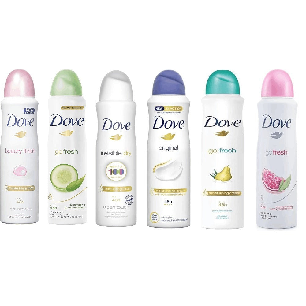 Dove Women Deodorant Spray 150ml Long-Lasting Scent Protection Anti-Perspirant Body Spray for Women ¨C 48H Freshness, Gentle on Skin, Bulk Pack Options