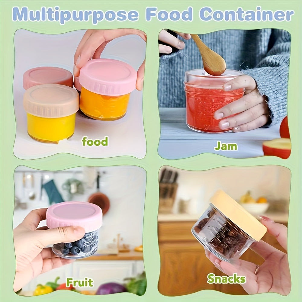 4oz Glass Food Storage Jars with Lids - 6pcs/10pcs Mini Mason Jars Microwave Dishwasher Freezer Safe for Jam Jelly Honey Spice Pickling Dessert Baby Food