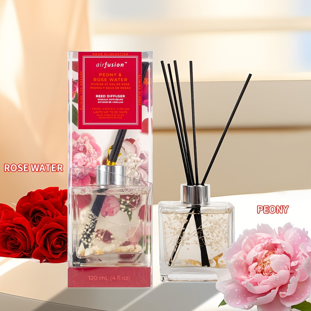 Reed Diffuser Set 4oz - Aromatherapy Home Fragrance Sticks with Essential Oil Scents, Long Lasting Air Freshener for Bedroom, Living Room, Bathroom, Office & Hotel Decor