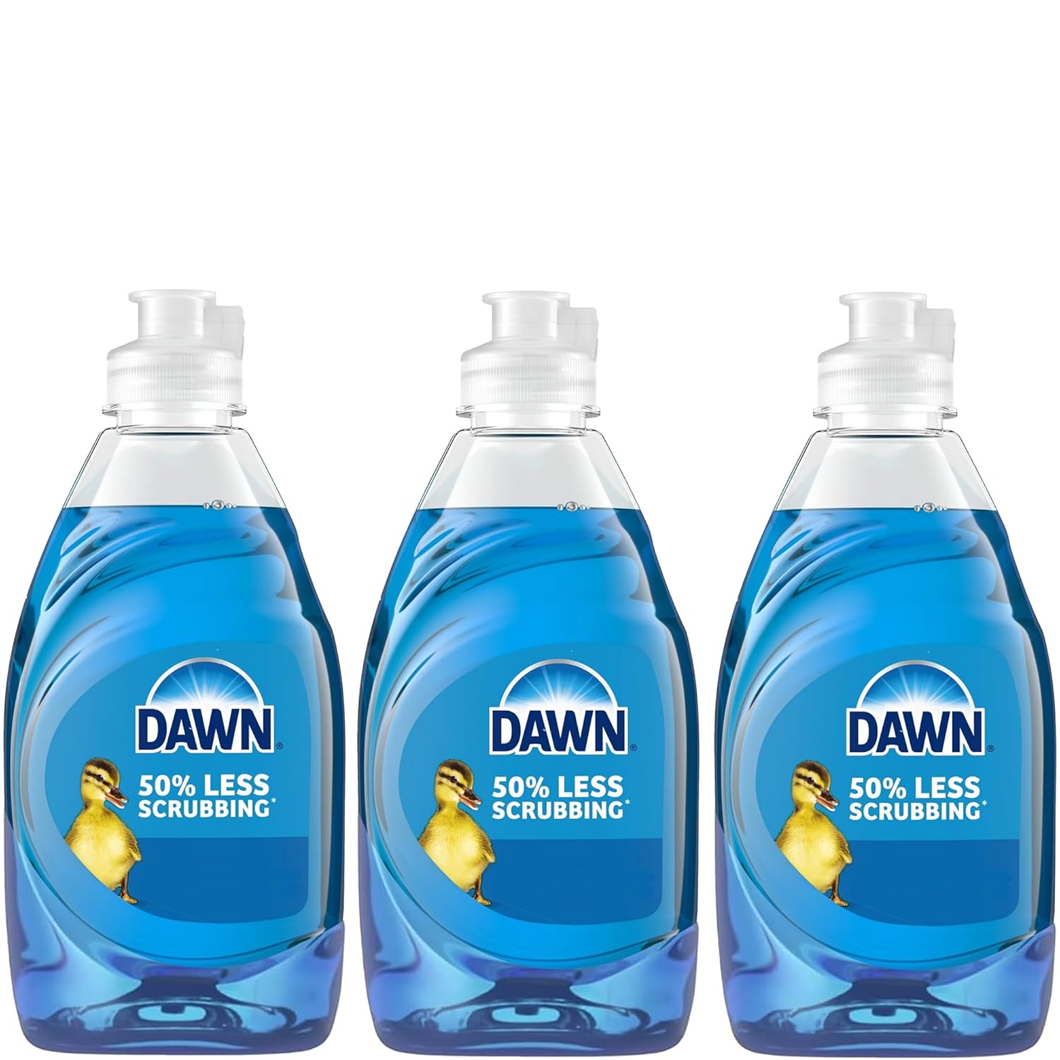Dawn Ultra Dish Soap Original Scent Value Pack of 3 x 7.5 oz Grease Cutting Dishwashing Liquid for Kitchen Tough Stains Squeaky Clean Dishes Everyday Use