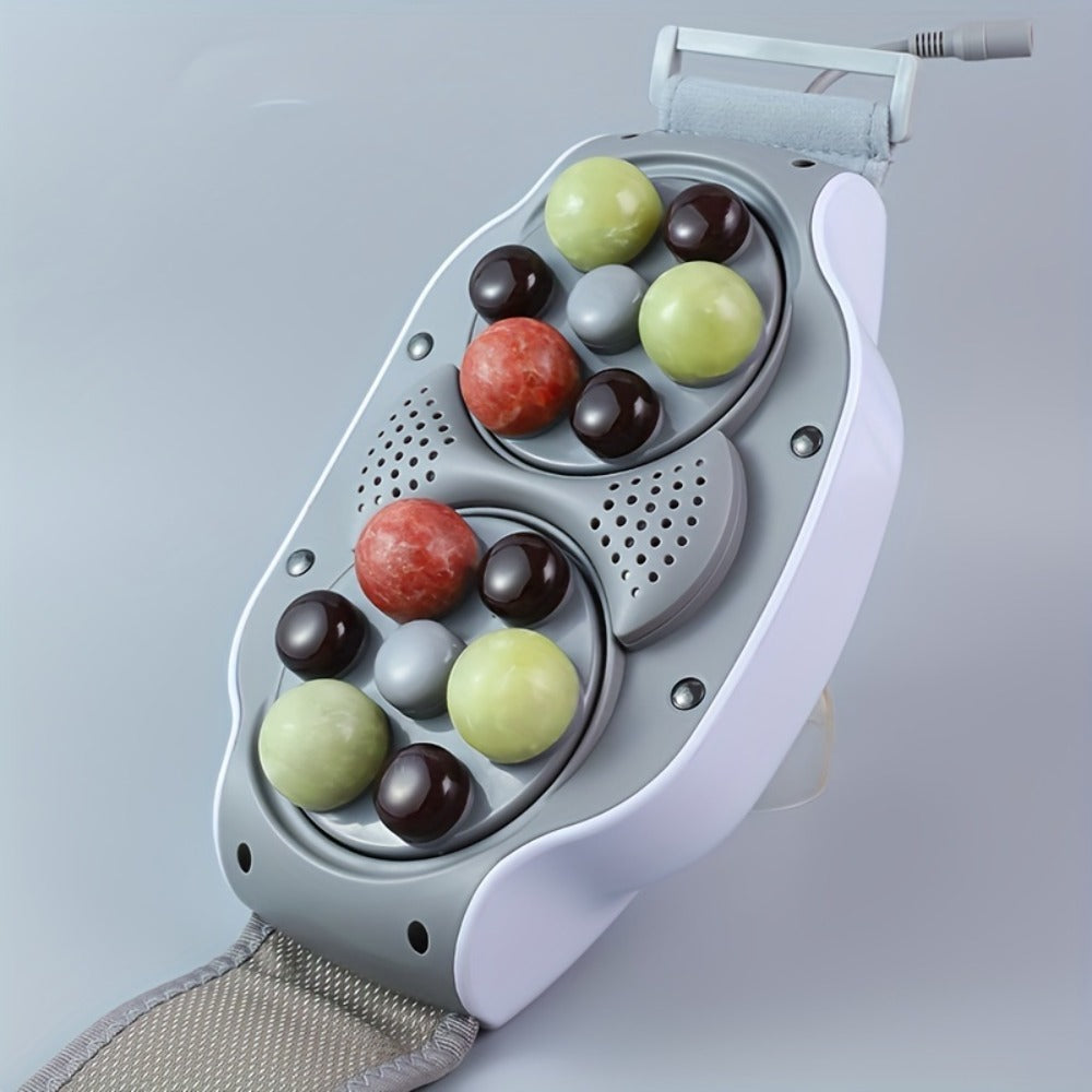 Electric Abdominal Massager with Heat - Rechargeable Portable Stomach Massager with 3 Massage Modes & Heating Function for Abdominal Pain Relief, Belly Relaxation, Cramp Relief, Home & Office Use