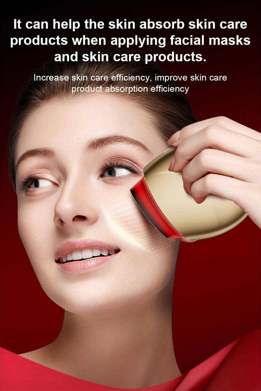EMS Face Massager ¨C 3-in-1 LED Light Therapy, Warm Heat & EMS Skin Tightening, USB Rechargeable Portable Facial Beauty Device for Anti-Aging, Collagen Boost & Glowing Skin, Home Spa Gift for Women