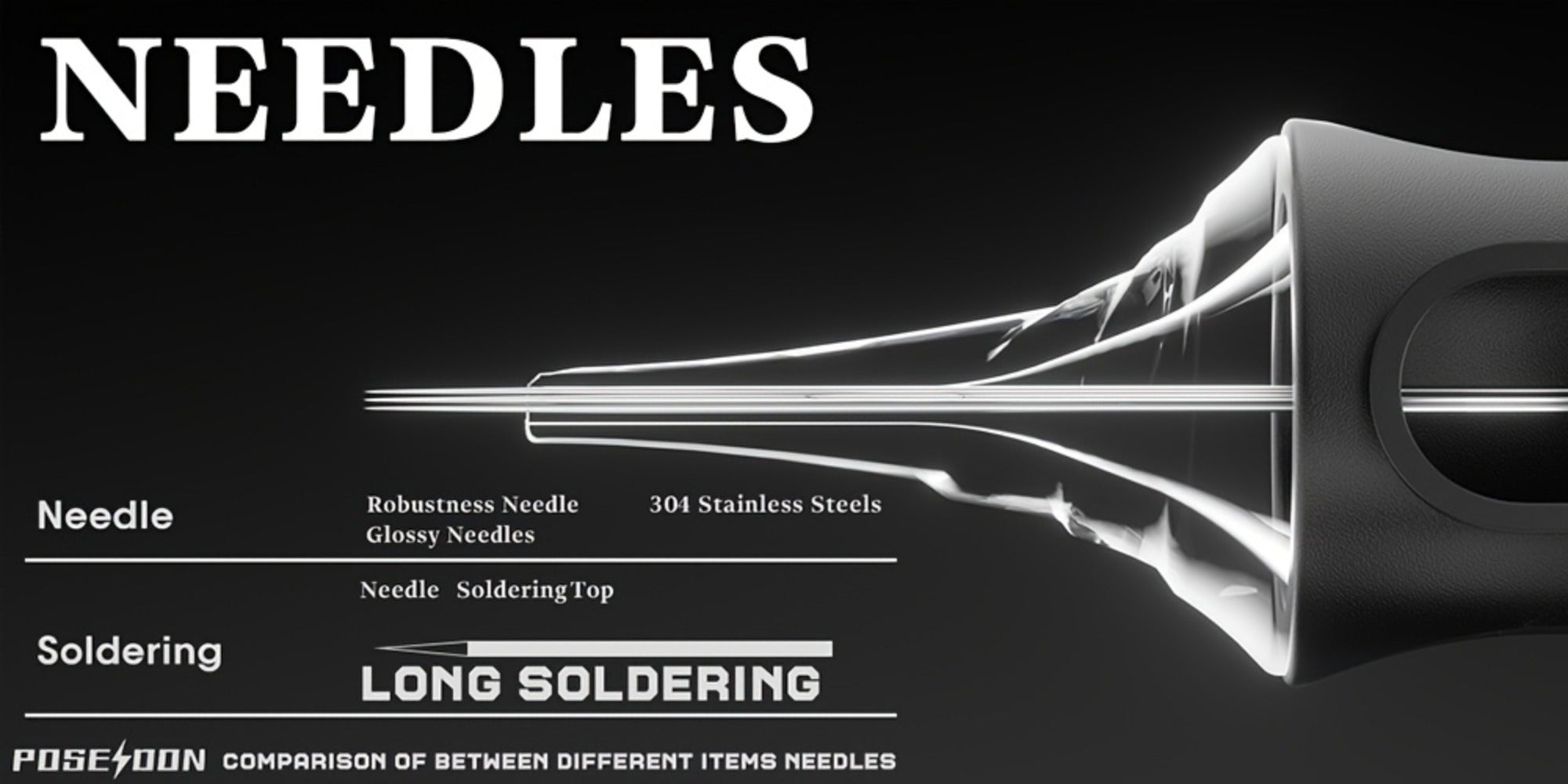 Tattoo Cartridge Needles 50pcs Mixed Size ¨C POSEIDON V5 Disposable Round Liner, Shader & Curved Needles (5RL 7RL 9RL 5RS 7RS 9RS 7RM 7M1 15M1 15RM) with Safety Membrane