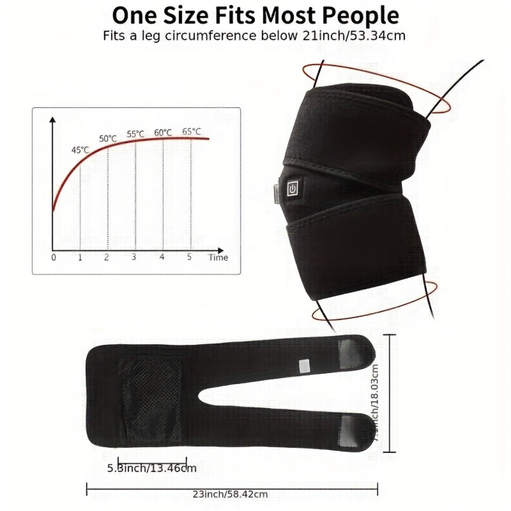 Knee Massager with Heat ¨C 3-Level Heating Pad for Knee Pain Relief, Joint & Muscle Warmth, Anti-Slip Breathable Knee Brace for Men & Women