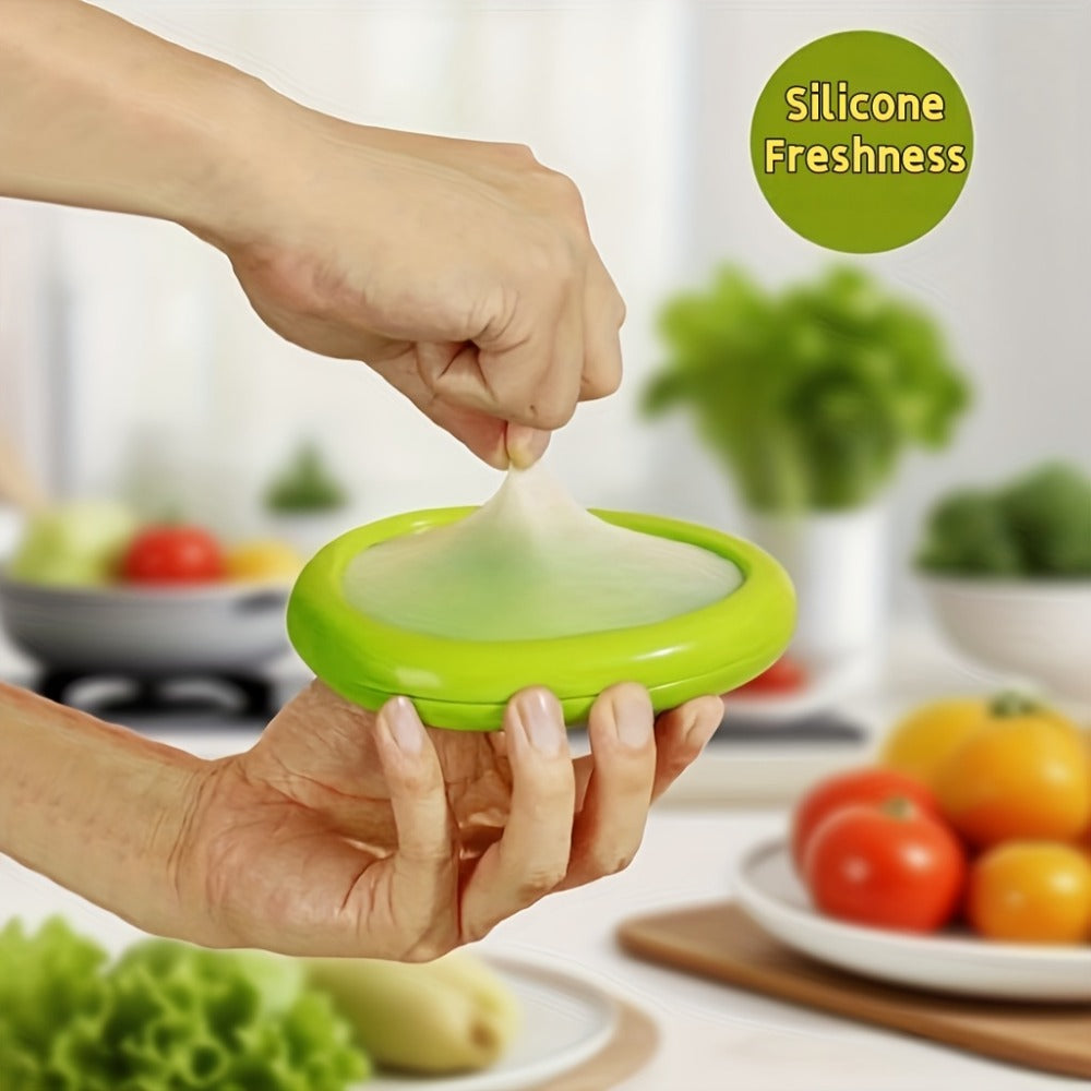 Silicone Food Storage Container Set ¨C Reusable Produce Saver for Avocado, Onion, Tomato, Lemon, Garlic & Potato ¨C Fridge-Safe Vegetable & Fruit Preservation Boxes, Reduce Food Waste