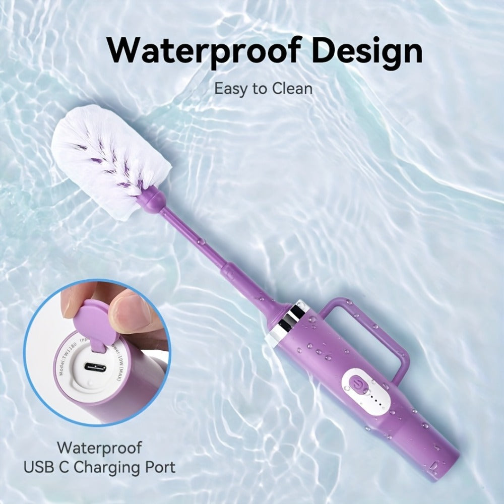 Electric Cup Scrubber Bottle Brush Cleaner ¨C 2-Speed IPX6 Waterproof, Type-C Rechargeable, Deep Cleans 40oz Mugs, Tumblers & Hydration Bottles, Long Straw Brush Included, Wall Mount Storage, Kitchen Cleaning Tool