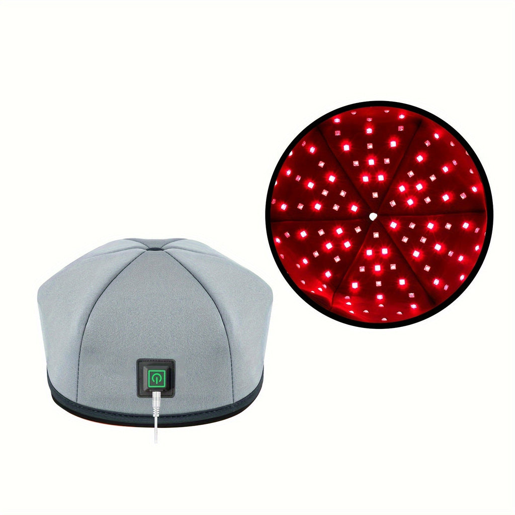 Red Light Therapy Cap FDA Cleared 120 LEDs | 660nm & 830nm Wavelength Hair Growth Helmet for Home Use | Near Infrared Light Therapy Hat for Scalp Treatment | Black & Gray Available