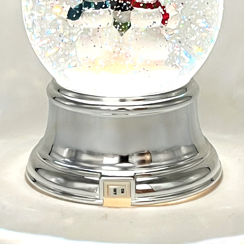 Snowman Water Globe Candle Holder Pedestal Compatible with Bath & Body Works 3-Wick Candles - Winter Christmas Centerpiece Table Decor