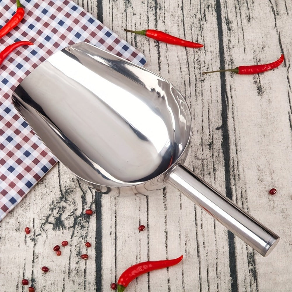Stainless Steel Ice Spoon Set 4pcs 3oz Versatile Serving Spoon for Ice, Sugar, Beans & Rice ¨C Kitchen Bar Tool for Parties, Weddings & Pet Food