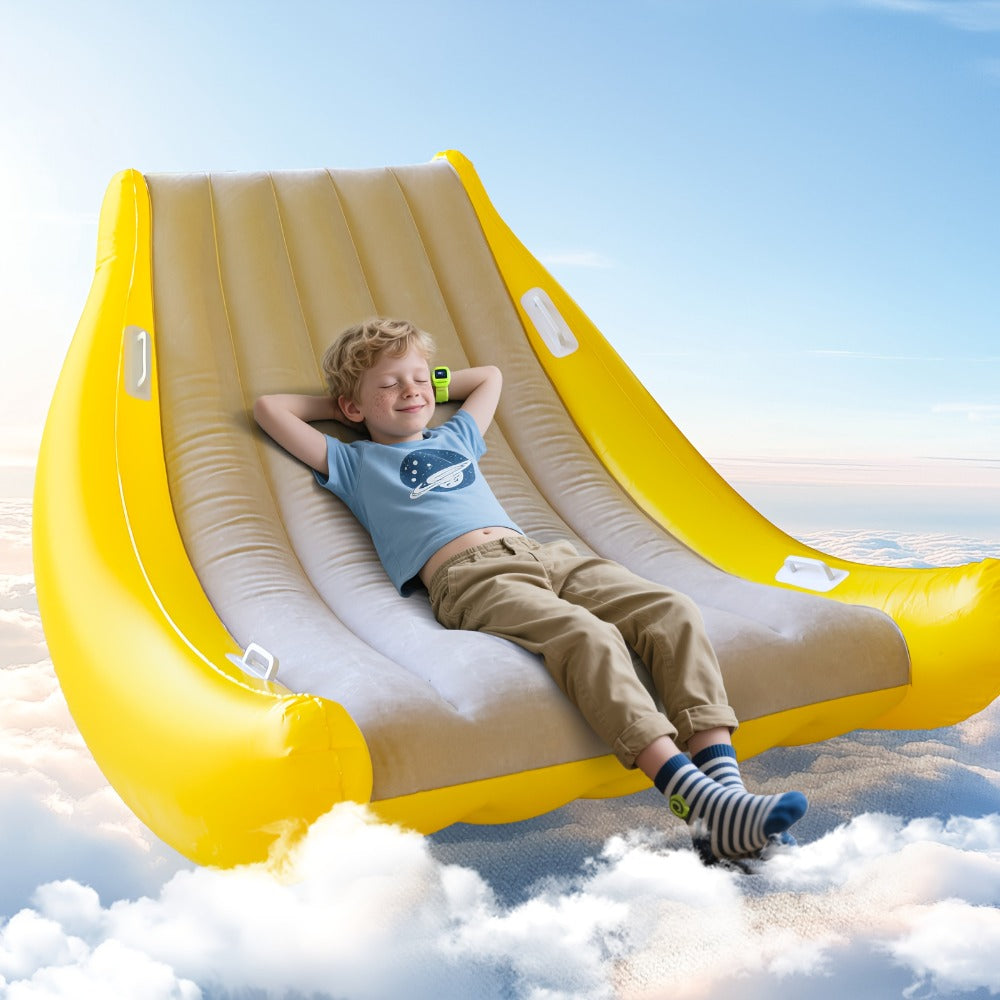 Portable Inflatable Sofa with Pump No Assembly Required Indoor Outdoor Folding Chair Bed Camping Backyard Patio Lightweight PVC Spot Clean Adults Kids Gift