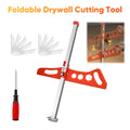 Drywall Scoring Knife 23-Wheel Foldable Gypsum Board Cutter with Adjustable Guide & Ergonomic Handle ¨C Manual Precision Cutting Tool for DIY Home Renovation Construction No Power Needed