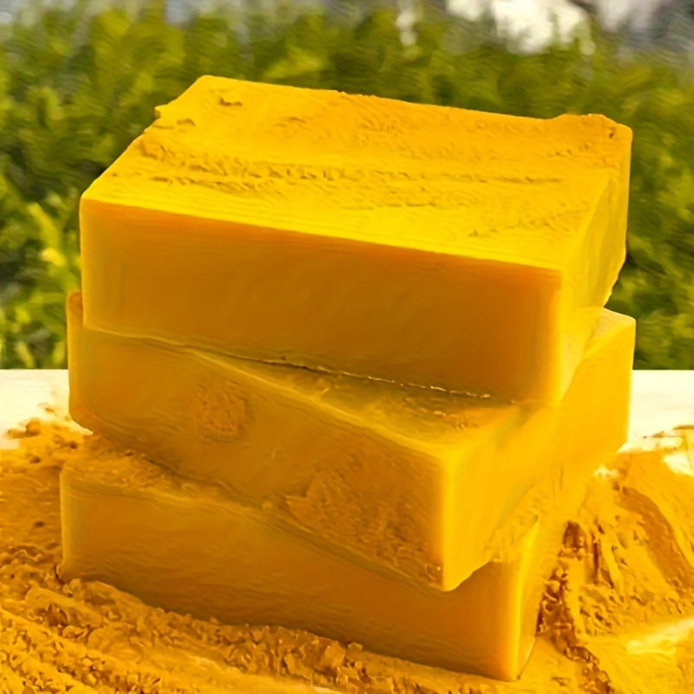 Turmeric Soap Handmade Bar ¨C Lemon, Quercetin & Vitamin E Natural Soap with Olive Oil, Deep Cleansing & Moisturizing, Brightening Body & Face Wash Soap, Turmeric Shampoo Bar for All Skin Types