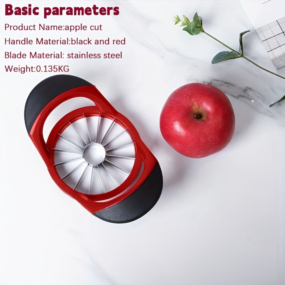 Apple Cutter Slicer 12-Blade Large Ultra-Sharp Stainless Steel, One-Press Core Remover Divides into 12 Pieces, Rust-Resistant Fruit Cutter for Apples Pears, Kitchen Gadget for Family & Meal Prep