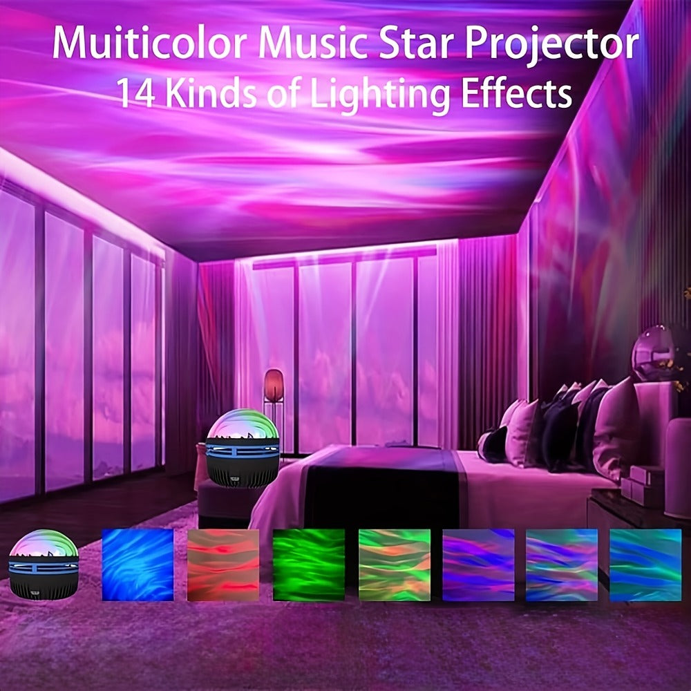 Star Projector Galaxy Night Light with Remote ¨C Aurora Borealis LED Starry Sky Projector, 7 Lighting Effects for Bedroom, Camping, Wedding, Holiday Party & Home Decoration