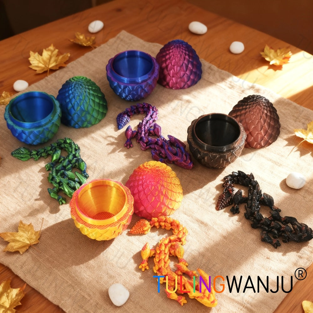 Dragon Egg Decorative Sculpture Set 40-Piece ¨C 20 Mini Dragons & 20 Dragon Eggs Figurines, 4.92¡± Dragons & 2.2¡± Eggs, Fantasy Home Decor for Office, Living Room, Holiday Party & Collectors Gift