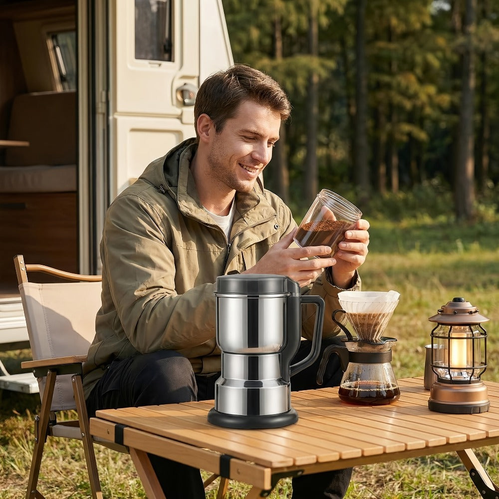 Electric Coffee Grinder 300W 25000RPM ¨C 8-Blade Stainless Steel Spice & Grain Mill for Coffee Beans, Nuts, Spices | Home, Cafe & Camping