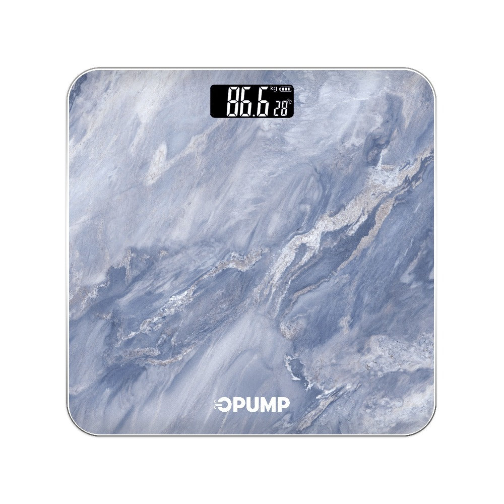 OPUMP Bathroom Scale 400lb ¨C Highly Accurate Digital Body Weight Scale with Backlit LED Display, Batteries Included, Measures up to 400lb/180kg, Multiple Colors ¨C Black Marble, Bronze, Sapphire & More