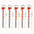 Long Drill Bits Set 5PCS Alloy Extended Length Hex Shank Auger Drill Bit for Wood Door Lock Plastic Hole Drilling Electric Screwdriver Compatible Woodworking Tool Kit