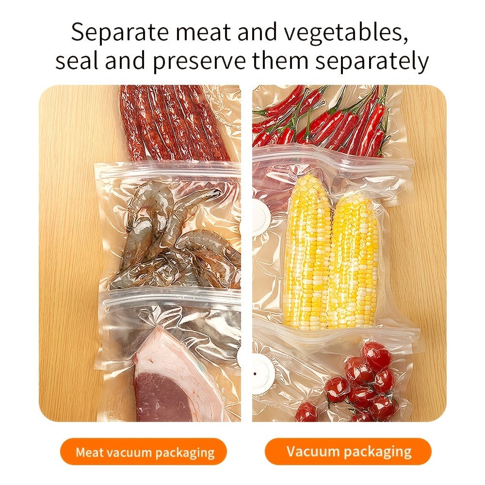Vacuum Sealer Machine with 10 Reusable Bags ¨C Handheld Food Vacuum Sealer Kit, BPA-Free Seal Bags, Portable Meal Saver for Sous Vide & Freezer Storage