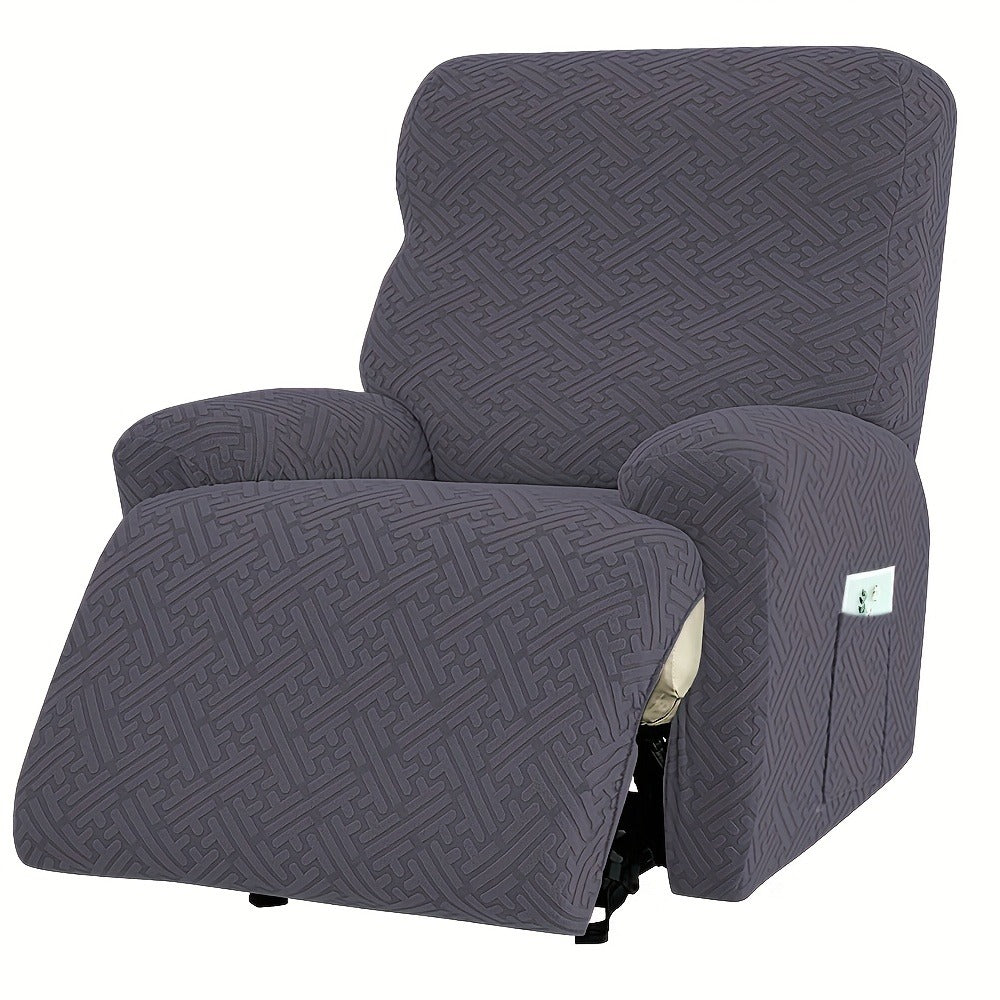 Stretch Recliner Slipcover with Pocket | All-Season 95% Polyester Spandex, All-in-One Recliner Chair Cover, Removable Washable Soft, Living Room Home Decor, 9 Colors
