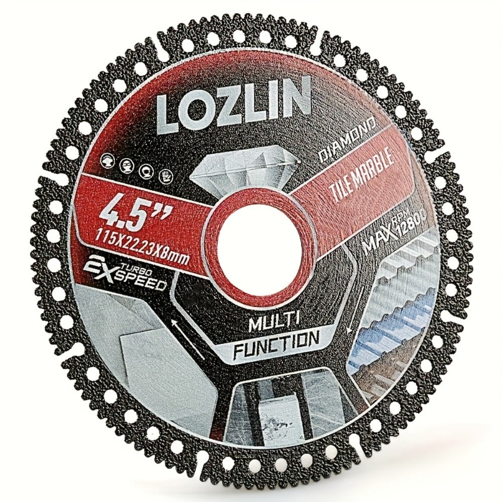 Diamond Tile Saw Blade 4.5 Inch Ultra Thin 3 Pack Precision Cutting for Tile Porcelain Marble Granite Ceramic Trim Chamfer Angle Grinder Compatible Dry Wet Cutting Disc